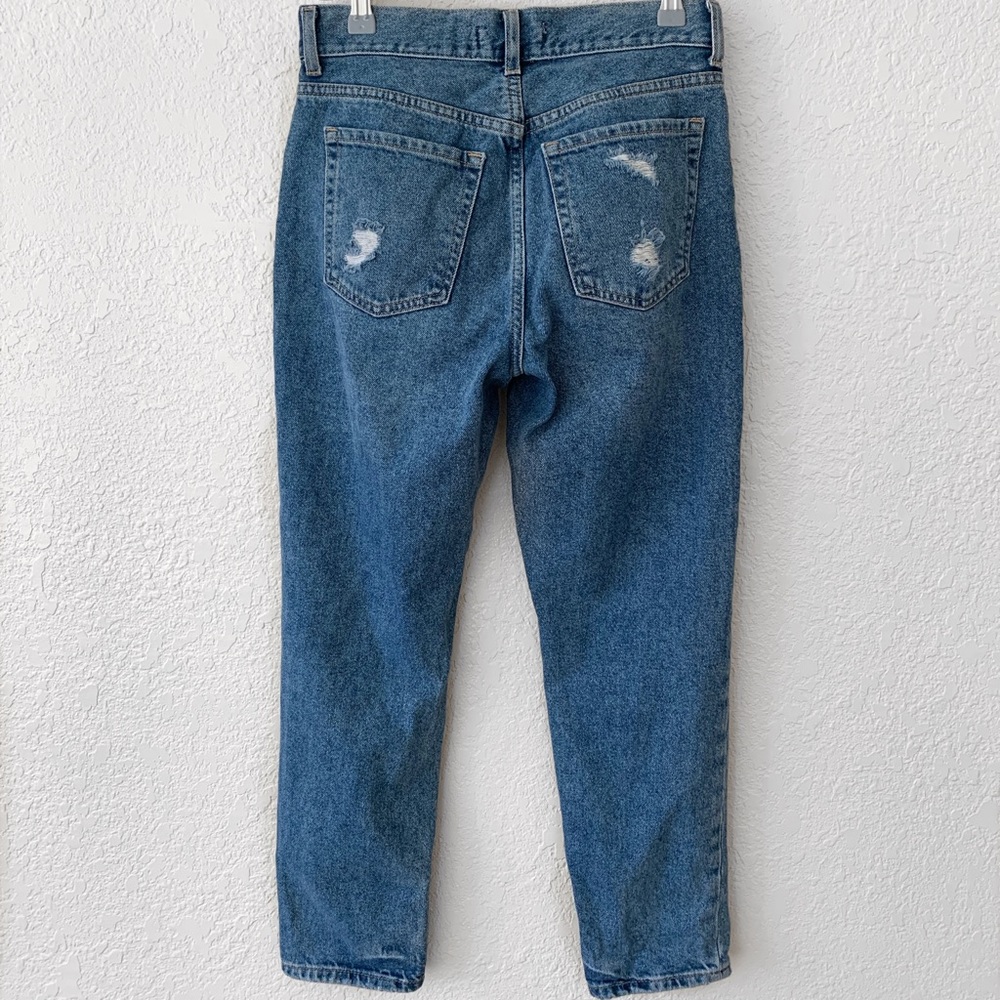 Distressed High Rise Mom Jeans - Picture 4 of 4